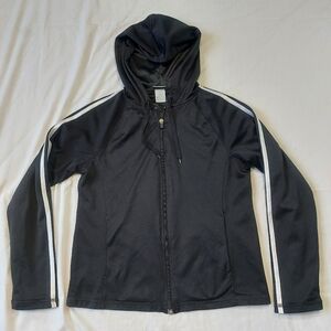 Champion C9 Mesh Black Zip Up Womens Hoodie, Small